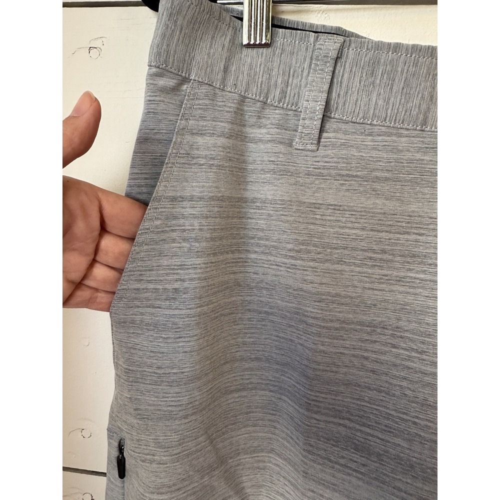 BYLT Mens Kinetic Shorts L Gray Chino Stretch Golf Performance Active - Picture 3 of 8